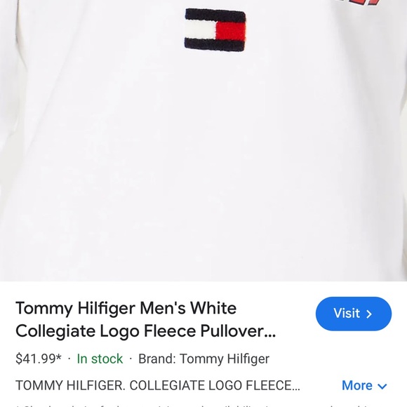 ❗️SOLD❗️Tommy Hilfiger Vintage Men’s Collegiate Logo Pullover - Picture 4 of 5